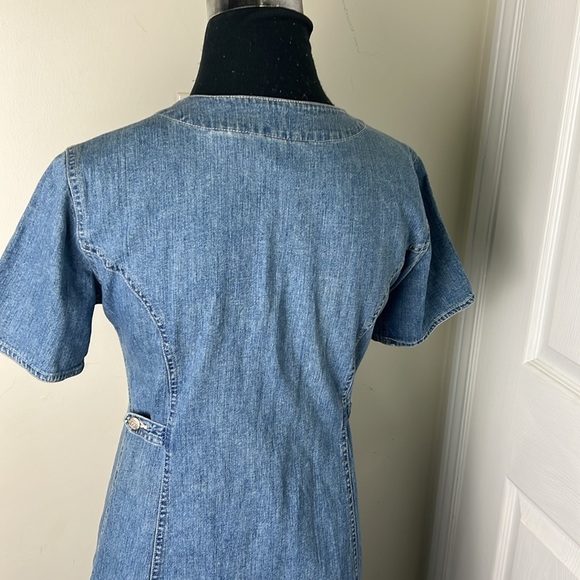Vintage Denim Button Down Jeans Dress Size Small - Picture 9 of 16